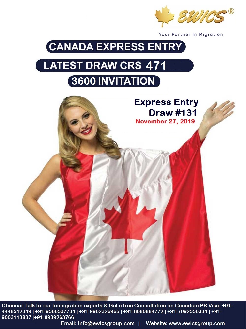 Canada Issues 3,000 invitations for PR in Express Entry Round