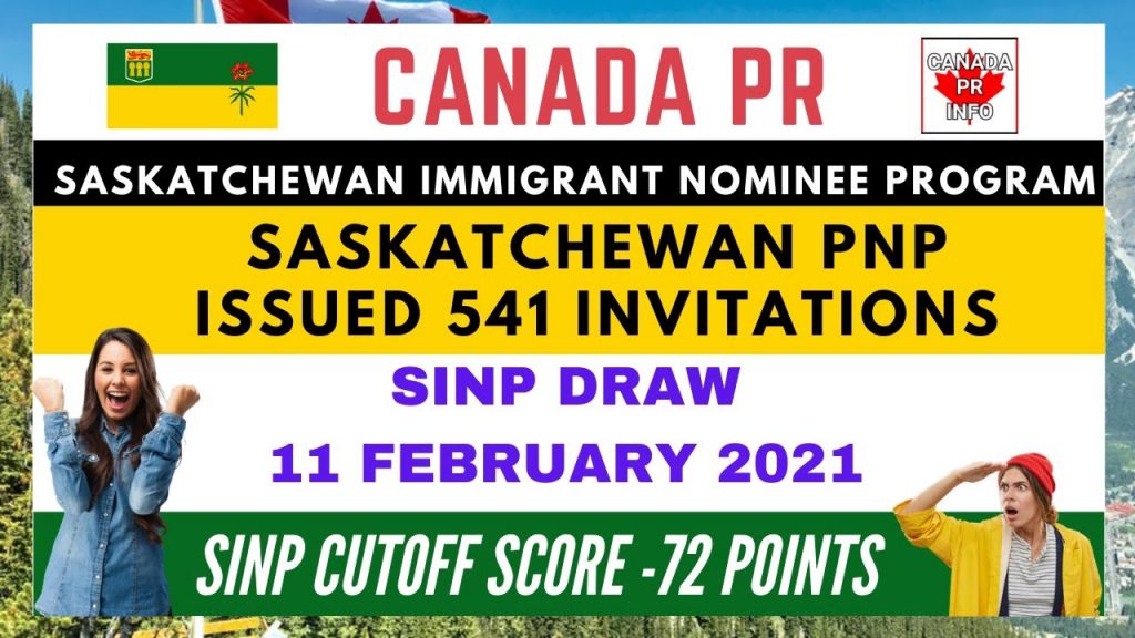 SINP EOI draw Results Saskatchewan Immigration Canada PNP