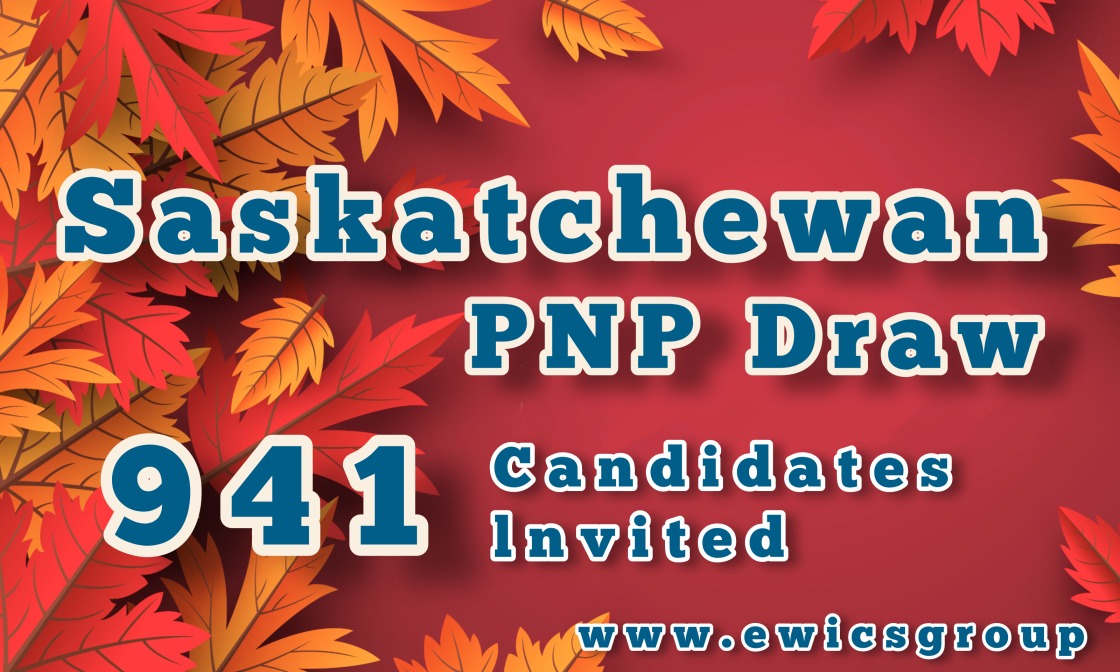 Saskatchewan PNP Draw Latest Saskatchewan PNP Draw invited 941 candidates