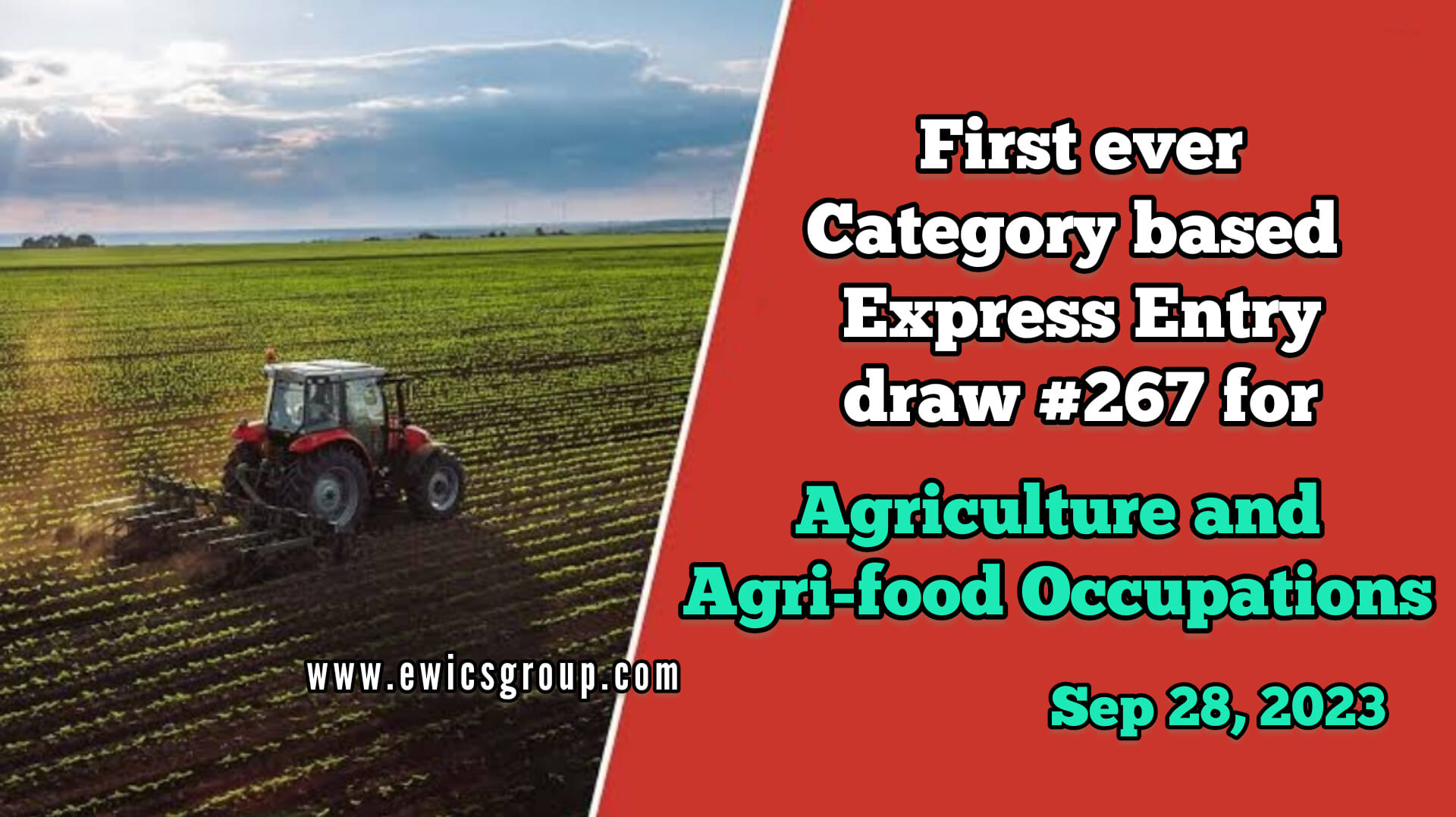 Latest Express Entry Draw 267 | First-Ever Agriculture Draw