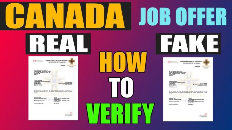 how to verify job offer letter in canada