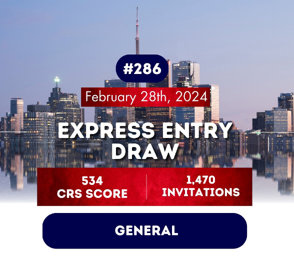 Express Entry Draw #286 – February 28th, 2024