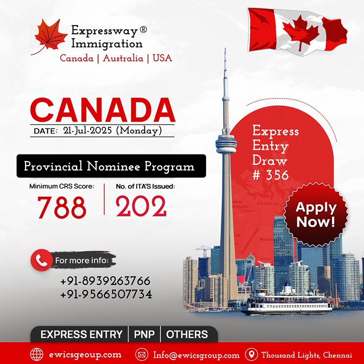 Canada Express Entry Draw #356_Canada Immigration Consultants in Chennai
