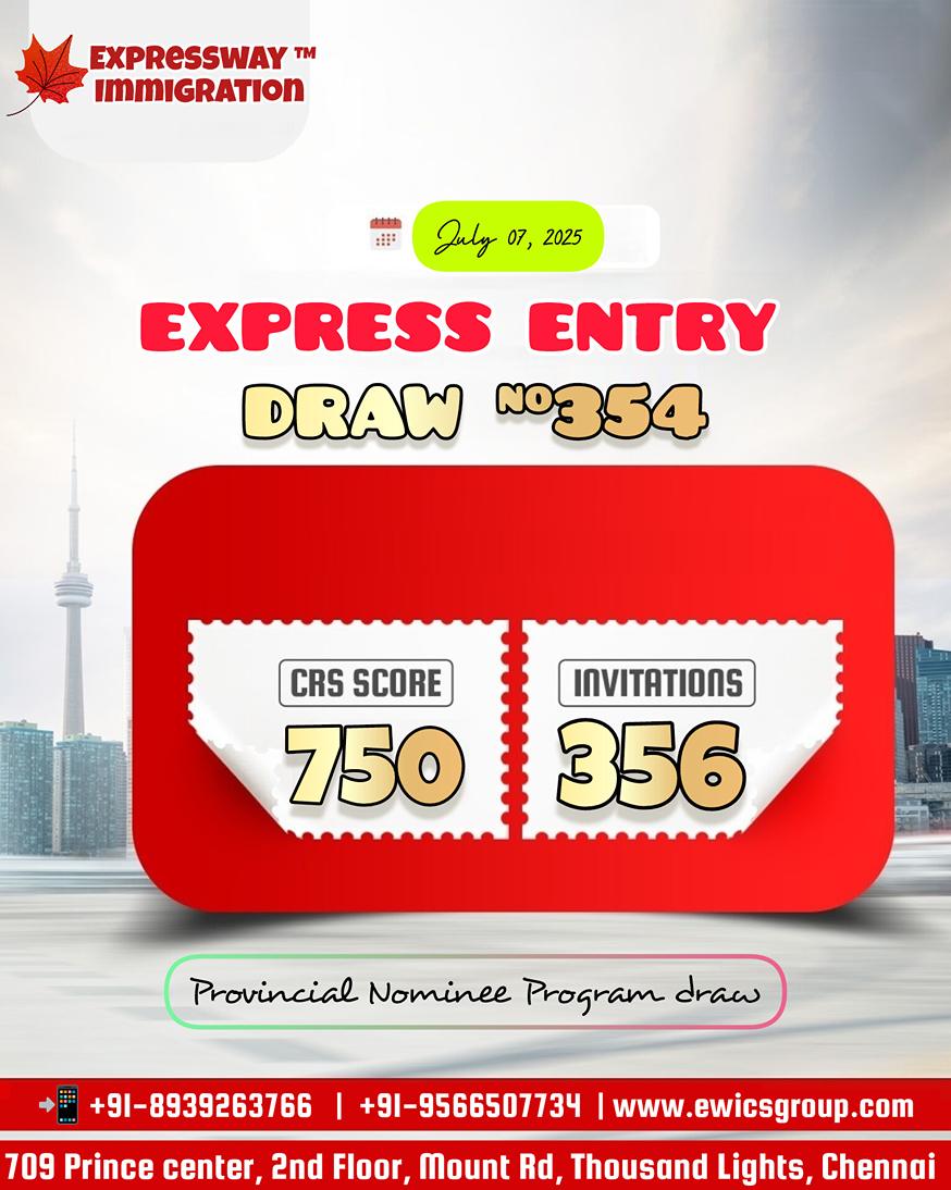 Canada Express Entry Latest Draw 354_ Canada PR Visa