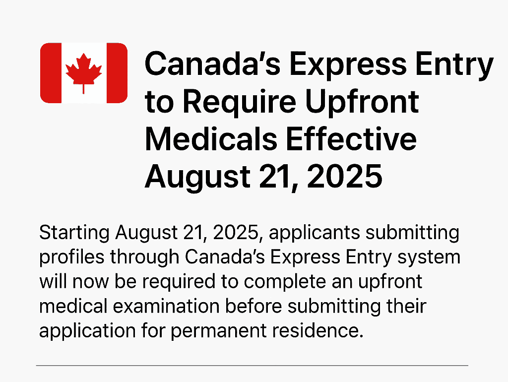 Canada Medical Test Update - August 2025